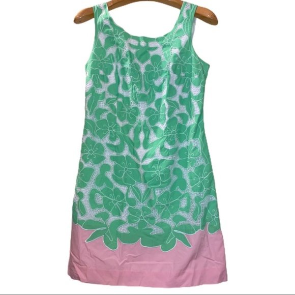 Lilly Pulitzer Capricia Engineered Eyelet Lace Shift Dress Size 2 52932 - Picture 2 of 8